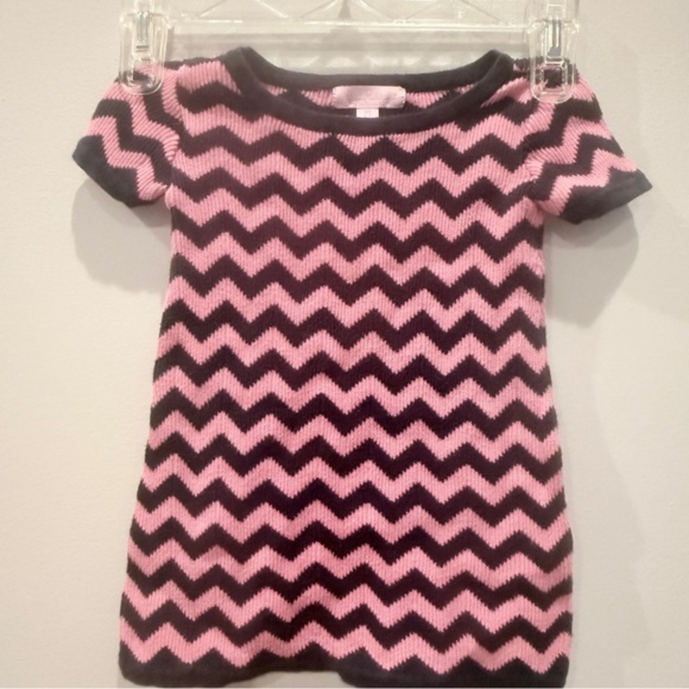Lilly Pulitzer Pink Blue Sweater Dres Toddler Sz 2-3 AP